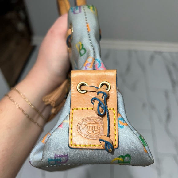 Dooney & Bourke Rainbow Monogram Tassel Tote - Picture 5 of 7